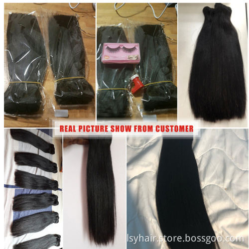 LSY Wholesale double drawn human bundles unprocessed cuticle aligned raw virgin indian hair vendor from india, raw indian hair